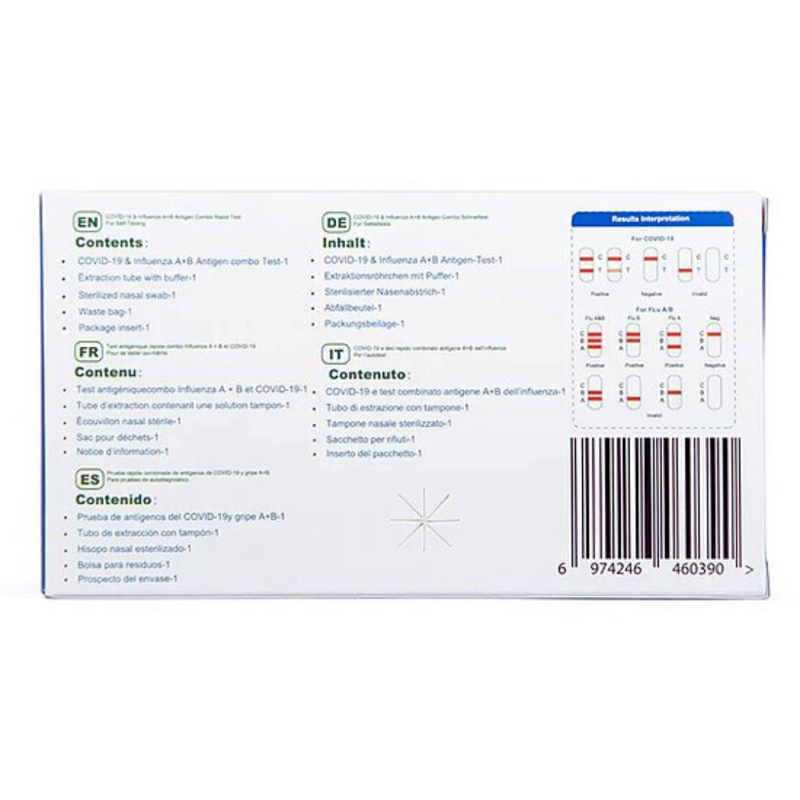 Laden Sie das Bild in Galerie -Viewer, Influenza-Schnelltest 3 in 1 COVID-19 Antigen&amp;Influenza A+B Combo Test
